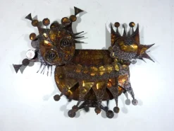 Sale Pamono Henrik Horst, Large Brutalist Wall Sculpture, 1970s, Iron