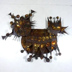 Sale Pamono Henrik Horst, Large Brutalist Wall Sculpture, 1970s, Iron