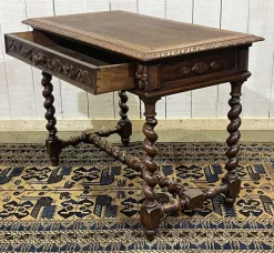 New Pamono Henry II Oak Desk, Early 20th Century