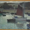 Clearance Pamono Henry Maurice Cahours, Boats in the Harbor, 1930