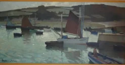 Clearance Pamono Henry Maurice Cahours, Boats in the Harbor, 1930