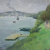 Sale Pamono Henry Maurice Cahours, the Seine at Puteaux, 1930s