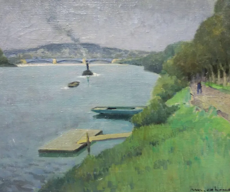Sale Pamono Henry Maurice Cahours, the Seine at Puteaux, 1930s