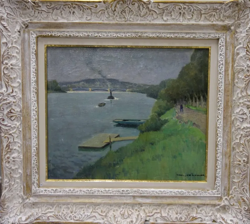 Sale Pamono Henry Maurice Cahours, the Seine at Puteaux, 1930s