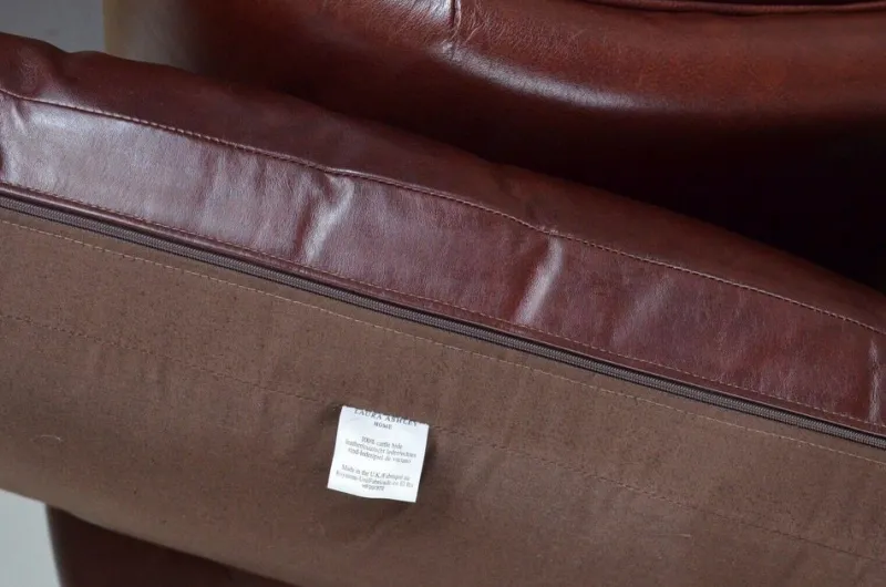 Sale Pamono Heritage 3-Seater Brown Leather Mortimer Sofa with Castors by Laura Ashley