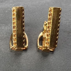Discount Pamono Hermes Paris French Stirrup 18k Yellow Gold Cufflinks, 1950s