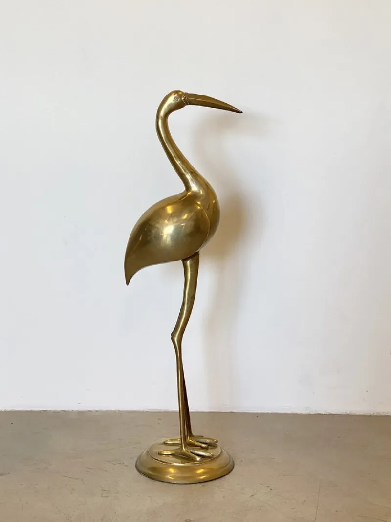 Discount Pamono Heron-Shaped Sculpture, 1970s, Brass