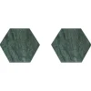 Sale Pamono Hexagonal Green Marble Coasters, Set of 2