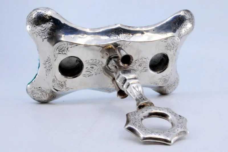 Discount Pamono Hexagonally Cut Glass Silver Salt and Pepper Shakers, Set of 3