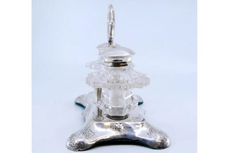 Discount Pamono Hexagonally Cut Glass Silver Salt and Pepper Shakers, Set of 3