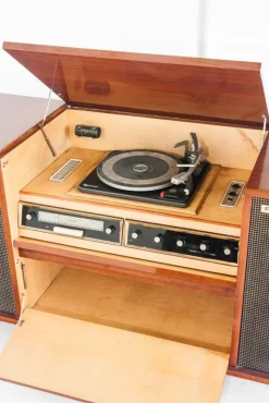 Pamono Hi -Fi Stereoletta Radio and Valves Amplifier by Roselson, Spain, 1960s><noscript><img width=