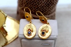 Best Pamono Hinged Gold Earrings, Set of 2
