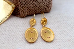 Best Pamono Hinged Gold Earrings, Set of 2