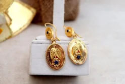 Best Pamono Hinged Gold Earrings, Set of 2