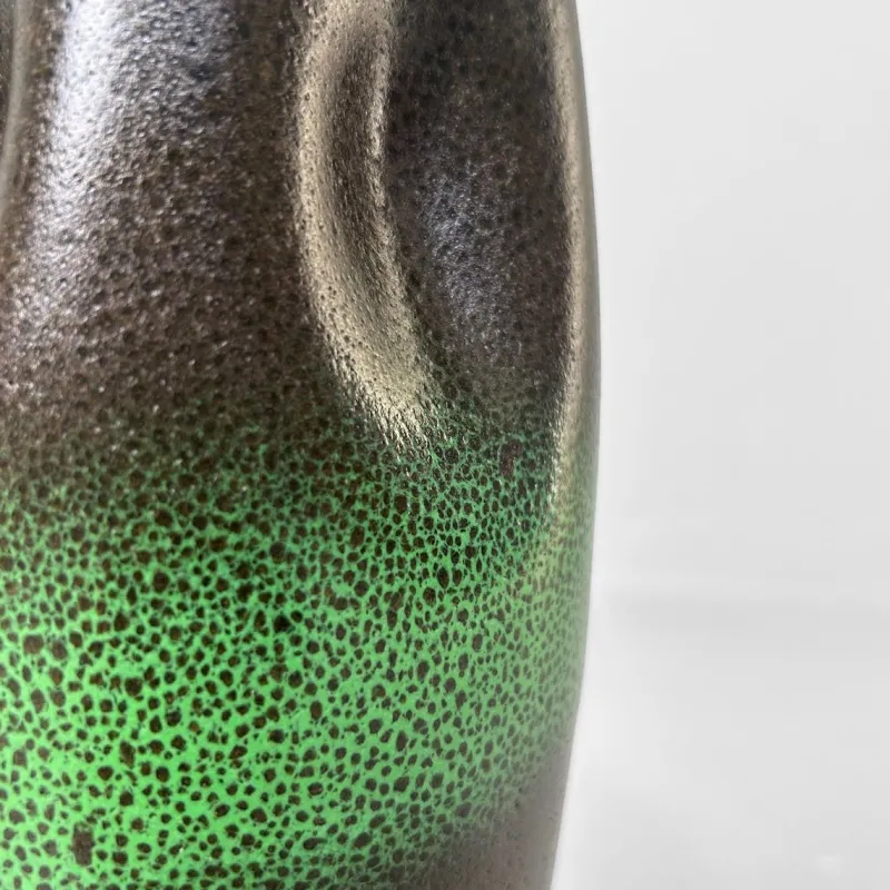 Pamono Hisui Kyō-Yaki Ikebana Vase Tachikichi, Kyoto, 1970s