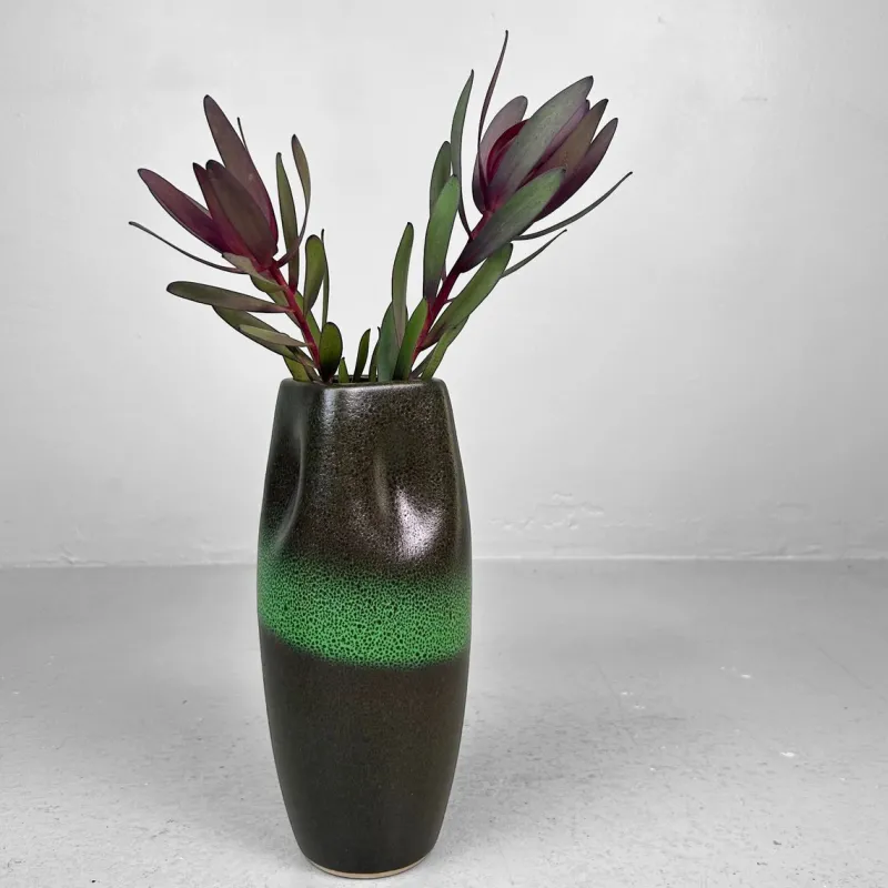 Pamono Hisui Kyō-Yaki Ikebana Vase Tachikichi, Kyoto, 1970s