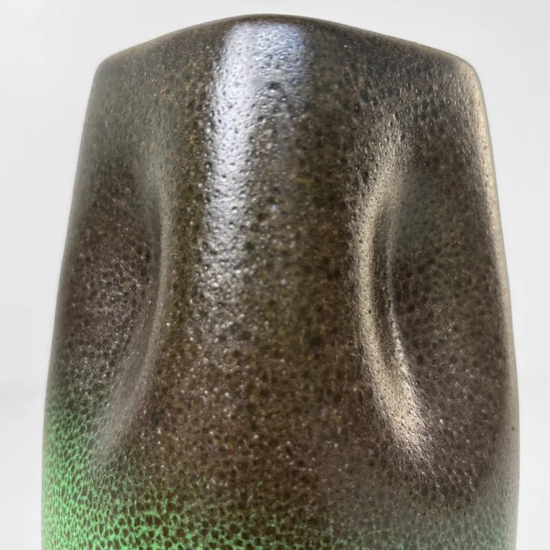 Pamono Hisui Kyō-Yaki Ikebana Vase Tachikichi, Kyoto, 1970s