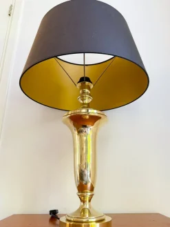 Pamono Hollywood Regency Brass Table Lamp from Krisna, 1970s><noscript><img width=
