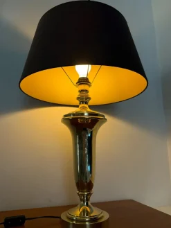 Pamono Hollywood Regency Brass Table Lamp from Krisna, 1970s><noscript><img width=