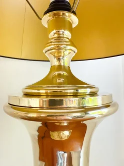 Pamono Hollywood Regency Brass Table Lamp from Krisna, 1970s><noscript><img width=