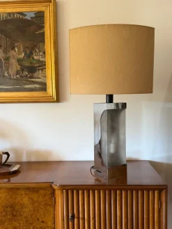 Pamono Hollywood Regency Chromed Table Lamp Base from Luci, Milan, Italy, 1970s> Table Lamps