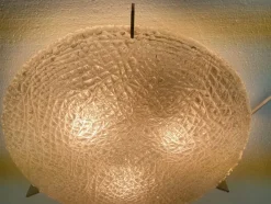 Pamono Hollywood Regency Glass Ceiling Lamp by Kaiser, 1970s> Ceiling Lights