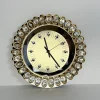 Online Pamono Hollywood Regency Gold and Crystal Clock from Junghans, 1970s