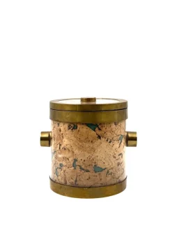 Pamono Hollywood Regency Golden Ice Bucket, France, 1970s><noscript><img width=