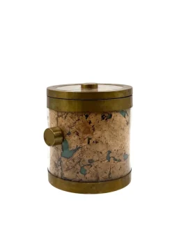 Pamono Hollywood Regency Golden Ice Bucket, France, 1970s><noscript><img width=