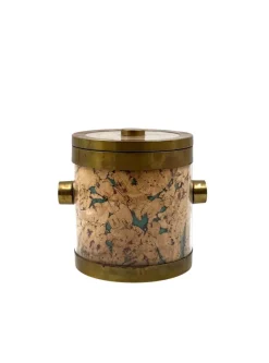 Pamono Hollywood Regency Golden Ice Bucket, France, 1970s><noscript><img width=