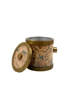 Pamono Hollywood Regency Golden Ice Bucket, France, 1970s><noscript><img width=