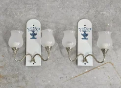 New Pamono Hollywood Regency Porcelain Bathroom from Porcelain De Paris, 1970s, Set of 13