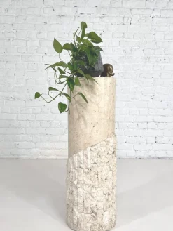 Outlet Pamono Hollywood Regency Style Stone Marquetry Column