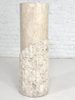 Outlet Pamono Hollywood Regency Style Stone Marquetry Column
