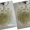 Pamono Honey Murano Glass Chandeliers, Set of 2