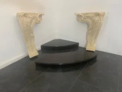 Online Pamono Honey Onyx Fireplace, Belgium, 1940s
