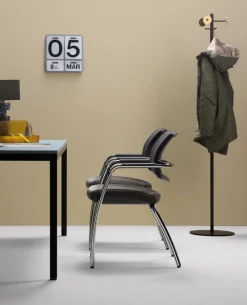 Outlet Pamono Host Visitor Chair in Chromed Metal by Quinti Sedute