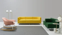 Sale Pamono Hub Lounge Chair in Stainless Steel and Upholstery by Quinti Sedute