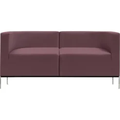Clearance Pamono Hub Two-Seater Sofa in Stainless Steel and Upholstery by Quinti Sedute