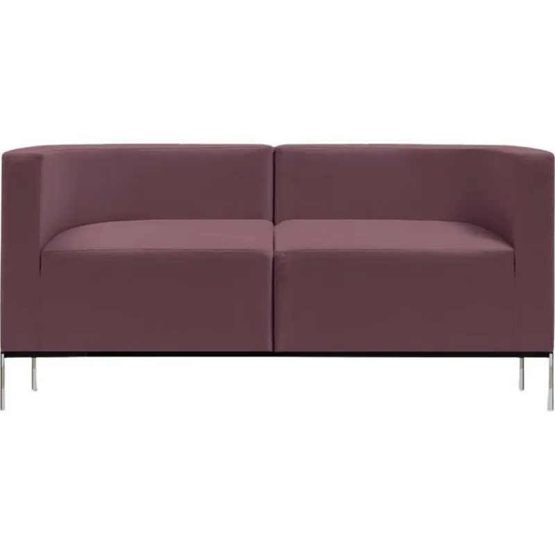Clearance Pamono Hub Two-Seater Sofa in Stainless Steel and Upholstery by Quinti Sedute