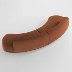 Pamono Hug Modular Sofa in Boucle Orange by Ferrianisbolgi, Set of 2><noscript><img width=