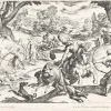 Pamono Hunting Scene - Original Etching by Antonio Tempesta - Early 17th Century Early 17th Century> Old Masters