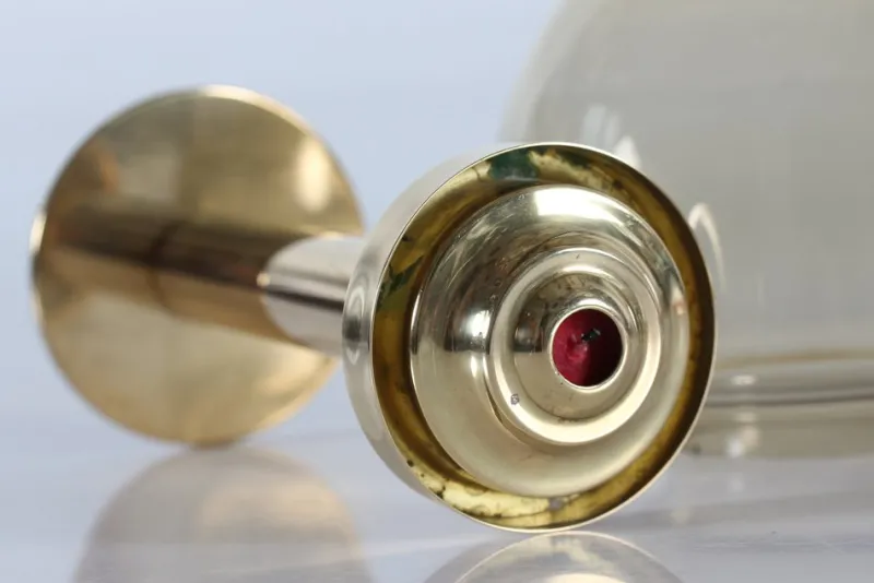 Pamono Hurricane Brass Candle Holder L102/32 by Hans-Agne Jakobsson for Hans-Agne Jakobsson Ab Markaryd, Sweden, 1960s> Candleholders