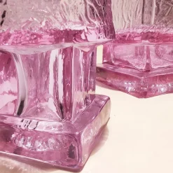 Pamono Ice Bucket and 6 Glasses in Murano Glass Alexandrite, Italy, 1960s, Set of 7><noscript><img width=