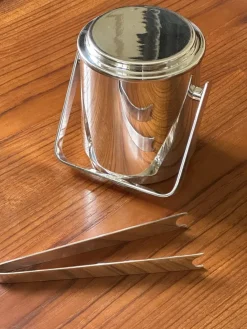 Pamono Ice Bucket and Tongs by Gallia Christofle for Christofle, Set of 2> Ice Buckets & Wine Coolers