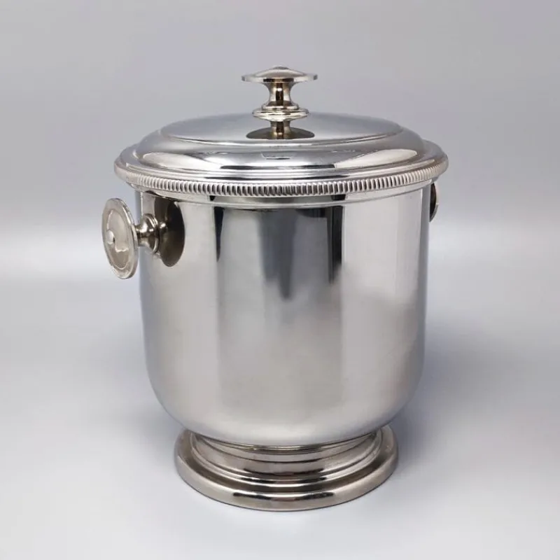Pamono Ice Bucket in Stainless Steel by Aldo Tura for Macabo, 1960s> Ice Buckets & Wine Coolers