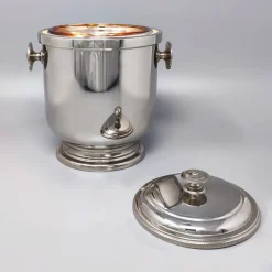 Pamono Ice Bucket in Stainless Steel by Aldo Tura for Macabo, 1960s><noscript><img width=