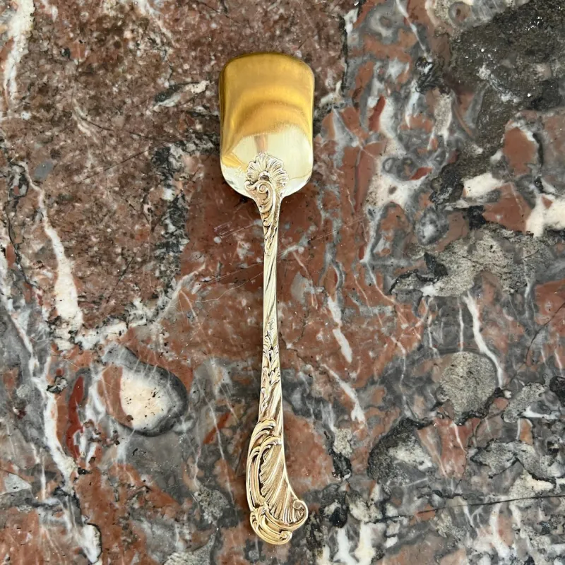 Pamono Ice Cream Spoons in Sterling Silver and Vermeil from Odiot, France, 19th Century, Set of 18> Cutlery & Serving Utensils