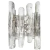 Online Pamono Ice Glass Wall Sconce from Kalmar, Austria, 1960s