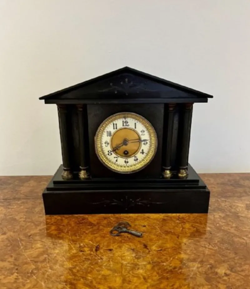 Pamono ictorian Marble Mantle Clock, 1860s> Clocks